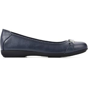CLIFFS BY WHITE MOUNTAIN Charmed Women's Ballet Flat, Navy/Smooth, 8 M