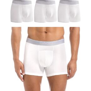 ملخصات ملاكم الملابس الداخلية للرجال 3PACK ، ملابس داخلية متوسطة مع حزام مرن ناعم ، فتل الرطوبة