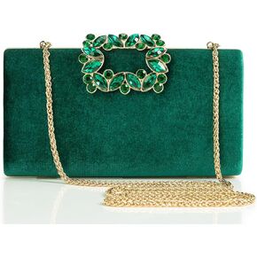 BABEYOND Clutch Purses for Women - Velvet Evening Bag Crystal Embellished Handbag for Bride Party Prom Wedding