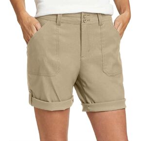 Eddie Bauer Women's Stretch UPF 50 Rolled Hem Adjustable Length Bermuda Shorts
