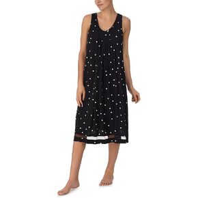 ELLEN TRACY Womens Nightgown - Soft Stretch Jersey Sleeveless Midi Gown with Shelf Bra