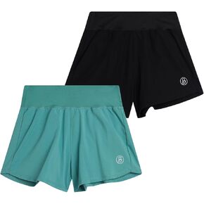 AEROPOSTALE Girls' Wide Leg Shorts - 2 Pack Woven Loose Fit Athletic Workout Shorts for Girls with Yoga Waistband (7-16)
