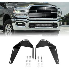 WeiSen 22" Straight LED Light Bar Brackets Front Hidden Bumper Light Bar Mounts Compatible with Dodge Ram 2500 3500 2019-2024
