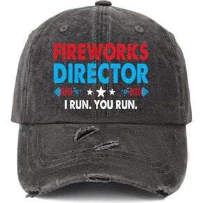 Fireworks Director I Run You Run hat Womans hat Chestnut red Mens Hats and caps Gifts for Her Running Caps