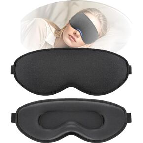 Sleep Mask for Side Sleeper, 3D Contoured Blackout Sleeping Mask,Breathable Sleep Masks for Women Men,Eye Masks for Sleep,Sleep Mask for lash Extensions with Super Lightweight and Adjustable