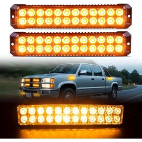 LED الطوارئ Strobe مصابيح وميض مصابيح القوية للشاحنات على السطح 24 Mount Mount Strobe Beacon Beacon تحذير ضوء السلامة لشاحنة السيارة VAN