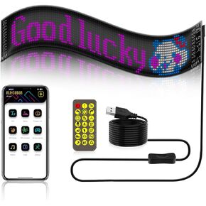 مصابيح LED للسيارة ، 6.8'x2.75 '' Devil's Eye Strips لشاحنة/سيارات الدفع الرباعي ، والتحكم في تطبيق Remote و Bluetooth ، والأنماط الديناميكية المخصصة ، والزواج من USB