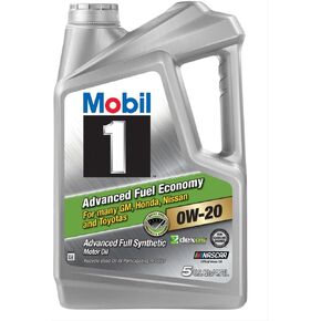 Mobil 1 (120758) Synthetic Motor Oil 0W-20 (Advanced Fuel Economy), 5 Quart, Pack of 3