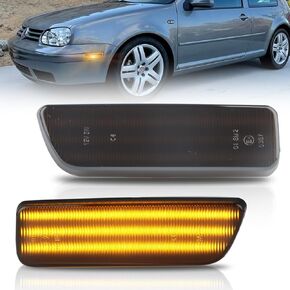 Front Fender Side Marker Lights for V-olkswagen 1999-2005 G-OLF MK4, JETTA MK4, 2000-2003 GTI/R32 MK4, 1999-2002 CABRIO, [3 Light Beads 50 SMD Chips] Clear Lens Amber LED Turn Signals, 2 PCS in Saudi Arabia
