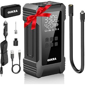 NW08 Tire Inflator Portable Air Compressor for Heavy-duty Vehicle, Dual Cylinder Cordless Air Pump for Car Tires with 12000mAh Battery Capacity, 4× Faster 150PSI Car Tire Pump for SUV, Truck, Pickup