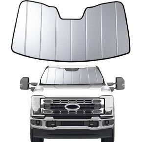 2017-2022 F250 F350 Windshield Sun Shade for Ford F-250 F-350 Super Duty 2017 2018 2019 2020 2021 2022 Automotive Car Front Window Sunscreen Sunshade