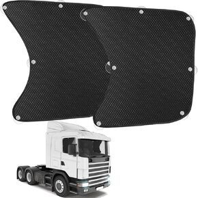 2pcs Semi Truck Side Window Sun Shade for Freightliner Volvo VNL International Trucks RV,Interior UV Protection Truck Side Window Shade semi Truck Accessories Keep Your car Cool.