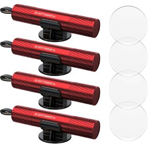 2025 Upgraded Emergency Car Window Breaker & Seatbelt Cutter - Heavy Duty Glass Breaker Hammer Works Underwater, Safety Escape Tool for All Vehicles (4 Pack, Red)