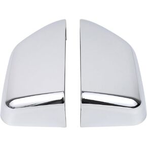 Driver and Passenger Side Top Half Towing Mirror Cap Cover Chrome for Ford F150 2018-2025, F150 Lightning 2022-24, F250 F350 2017-2024, F450 F550 Super Duty 2017-19