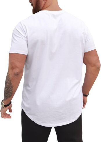 Men's 3XL-8XL Big and Tall T-Shirts Casual Stretch Short-Sleeve Shirts for Men in Kuwait