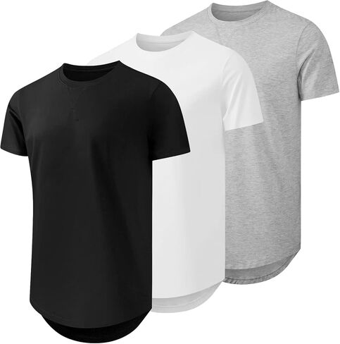 Men's 3XL-8XL Big and Tall T-Shirts Casual Stretch Short-Sleeve Shirts for Men in Kuwait