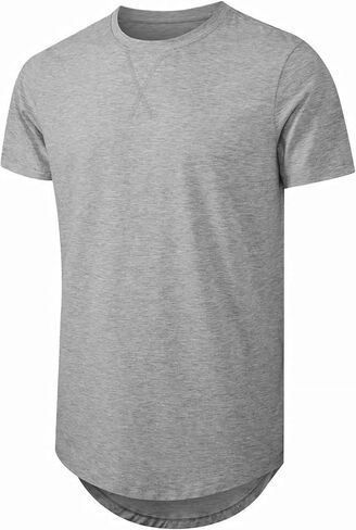 Men's 3XL-8XL Big and Tall T-Shirts Casual Stretch Short-Sleeve Shirts for Men in Kuwait