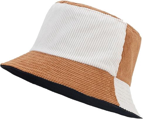 Corduroy Bucket Hat Adjustable Outdoor Sun Hat for Women Packed Reversible Beach Hats for Men Flat Top Cap for Travel in Saudi Arabia