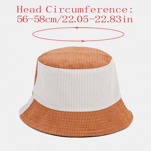 Corduroy Bucket Hat Adjustable Outdoor Sun Hat for Women Packed Reversible Beach Hats for Men Flat Top Cap for Travel in Saudi Arabia