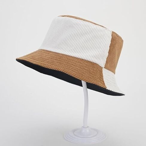 Corduroy Bucket Hat Adjustable Outdoor Sun Hat for Women Packed Reversible Beach Hats for Men Flat Top Cap for Travel in Saudi Arabia