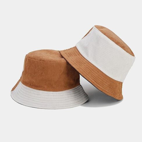 Corduroy Bucket Hat Adjustable Outdoor Sun Hat for Women Packed Reversible Beach Hats for Men Flat Top Cap for Travel in Saudi Arabia