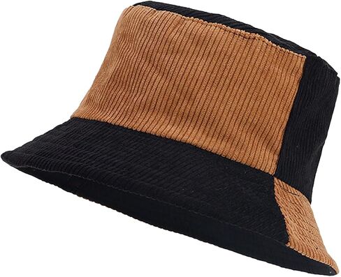 Corduroy Bucket Hat Adjustable Outdoor Sun Hat for Women Packed Reversible Beach Hats for Men Flat Top Cap for Travel in Saudi Arabia