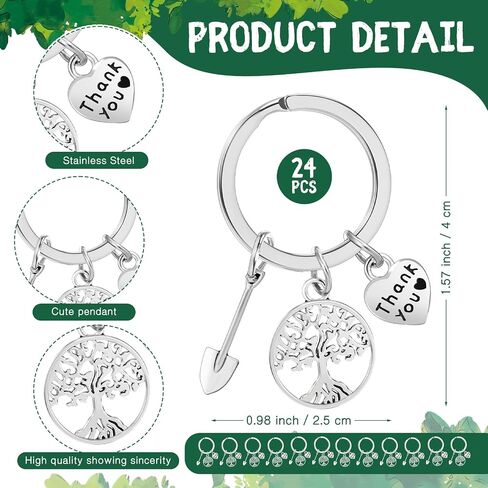 Earth Day Party Favors Tree Keychain Bulk Thank You Gift Ornament Save the Planet Accessories for 2025 Green Week in Saudi Arabia