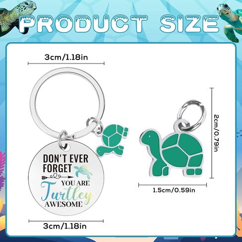 Sea Turtle Keychain Gifts - Sea Turtle Gifts for Women Turtle Lovers Inspirational Gifts Ocean Animals Key Chain in Kuwait