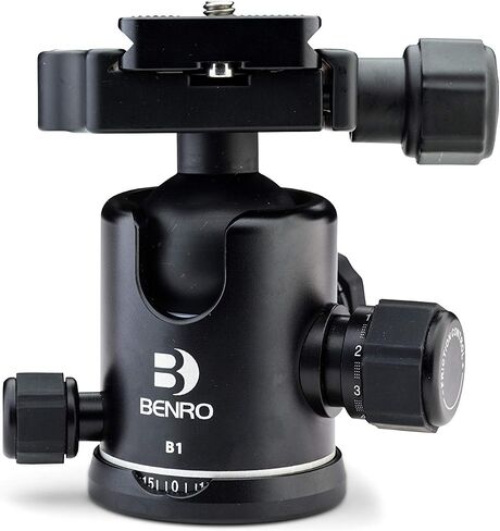 Benro Triple Action Ballhead with PU60 Plate, 35.3 lb. Capacity- Black (B2) in Kuwait
