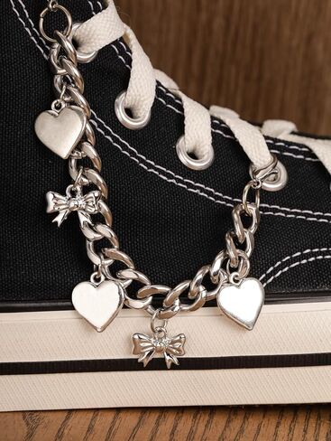 Haquil 2PCS Punk Goth Metal Shoes ، سحر أحذية ، سلاسل ثلاثية الحذاء ، حذاء حذاء أحذية المجوهرات. in Saudi Arabia