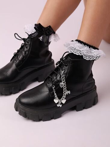 Haquil 2PCS Punk Goth Metal Shoes ، سحر أحذية ، سلاسل ثلاثية الحذاء ، حذاء حذاء أحذية المجوهرات. in Saudi Arabia