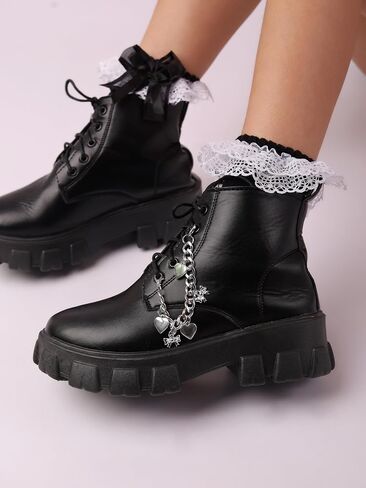Haquil 2PCS Punk Goth Metal Shoes ، سحر أحذية ، سلاسل ثلاثية الحذاء ، حذاء حذاء أحذية المجوهرات. in Saudi Arabia