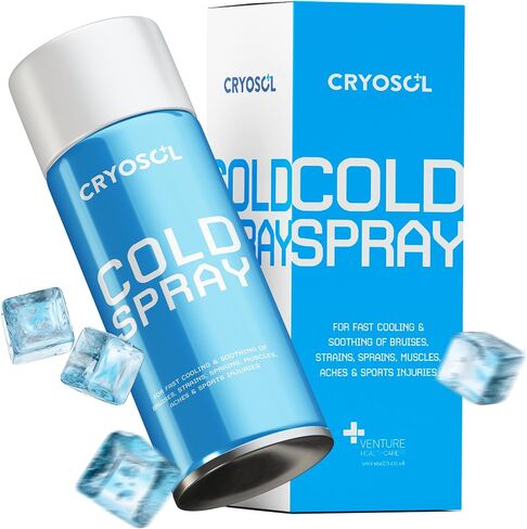 رذاذ تجميد تجميد Cryosol للإغاثة السريعة في أي مكان - رذاذ تخفيف الألم للنزول والسلالات والكدمات والأوجاع والإصابات الرياضية - العلاج بالتبريد للتخفيف التبريد الفوري - 200 مل / 6.76 أوقية in Saudi Arabia
