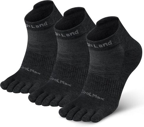 Tough Land Coolmax Five Finger Toe Socks for Men and Women - Athletic Running Ankle Socks - 3 Pairs in Saudi Arabia
