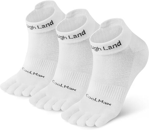 Tough Land Coolmax Five Finger Toe Socks for Men and Women - Athletic Running Ankle Socks - 3 Pairs in Saudi Arabia