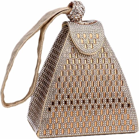 Small Rhinestone Clutch Purse for Womem Sparkly Glitter Triangle Evening Bag Wristlet Handbag in Saudi Arabia