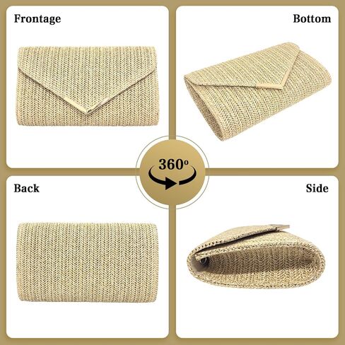 Women Straw Bag Evening Prespags Handbags Party Party Parts in Kuwait