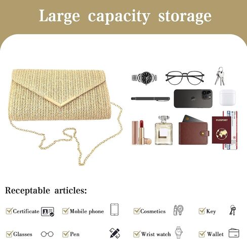 Women Straw Bag Evening Prespags Handbags Party Party Parts in Kuwait