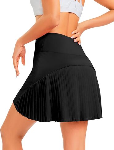 Womens Pleated Tennis Skirt with Pockets Shorts High Waisted Athletic Skirts Golf Skorts for Running Workout Casual in Saudi Arabia