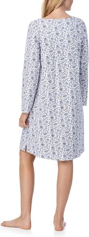 Carole Hochman Women's 38'' Breathable Cotton Jersey Knit Nightgown, Relaxed Fit Long Sleeve Sleepwear with Lace Trim in Saudi Arabia