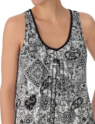 ELLEN TRACY Womens Nightgown - Soft Stretch Jersey Sleeveless Midi Gown with Shelf Bra in Kuwait