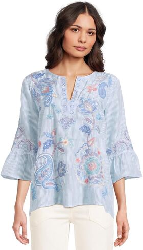 Johnny Was Women's Ruffle Sleeve Blouse in Saudi Arabia