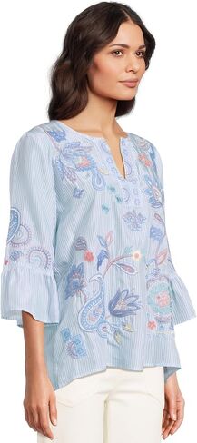 Johnny Was Women's Ruffle Sleeve Blouse in Saudi Arabia