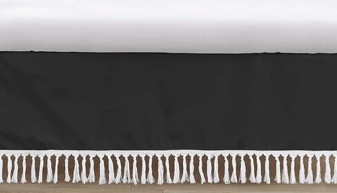 Sweet Jojo Designs Solid Sage Green Girl Baby Crib Skirt Bed Dust Ruffle Bedskirt Nursery Off White Tassel for Watercolor Boho Floral Garden Flower Bohemian Farmhouse Vintage Shabby Chic Beige Nature in Saudi Arabia