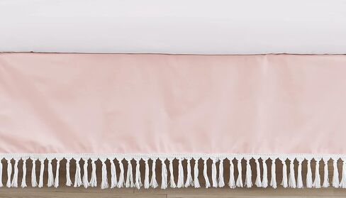 Sweet Jojo Designs Solid Sage Green Girl Baby Crib Skirt Bed Dust Ruffle Bedskirt Nursery Off White Tassel for Watercolor Boho Floral Garden Flower Bohemian Farmhouse Vintage Shabby Chic Beige Nature in Saudi Arabia