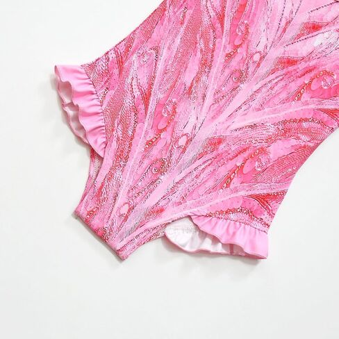Little Girls Cartoon One-Piece Swimsuit Girls Ruffles Swimsuits Beach Sport Bathing Suit in Kuwait