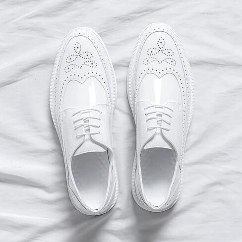 Men's Casual Wingtip Dress Sneakers Orthopedic Classic Leather Dress Shoes for Men Fashion Platform Wingtip Brogue Oxford for Men in Kuwait