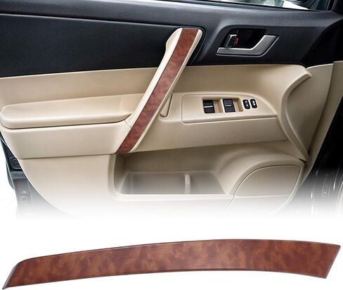Marsrut Armrest Door Handle Cover Fit for Toyota Highlander 2008 2009 2010 2011 2012 2013 Front Right, Strip Panel Interior Trim Replacement Accessories to Replace (Wood Grain Color) in Saudi Arabia
