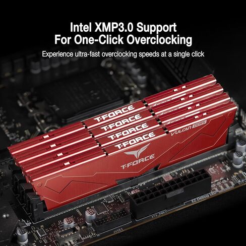 TEAMGROUP T-FORCE VULCAN DDR5 64GB (2x32GB) 6000MHz (PC5-48000) CL38 Intel XMP 3.0 & AMD Expo Compatible Desktop Memory Module Ram Black FLBD564G6000HC38ADC01 in Saudi Arabia