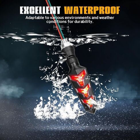 4 مساءً إشارات دوران الدراجات النارية ، وميض دراجة نارية 12V ، ومؤشرات خلفية أمامية متدفقة ، و LED LED LED Universal Universal للدراجات النارية على الطريق (Amber) in Kuwait